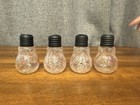 4 Vintage Glass Snowman Christmas Tree String Light Bulb Cover Snowmen Lights