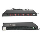9-outlet Rack Mount Pdu With Circuit Breaker   Individual Switch  6ft Cord For I
