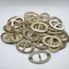 Vintage Genuine Horn Oval Scarf Ring Slide Light Tone Natural Buffalo Horn  968