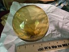Antique Japanese Glass Fishing Float Hand Blown 4-inch One Amber  One Violet