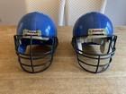 Two Vintage Denver Broncos Football Practice Helmets 