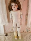 Antique 19  German Bisque Kestner 154 Doll Leather Body Hairline As-is Tlc