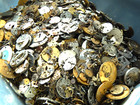 Lot Of 1 Lbs  Of Watch Parts Gears  Plates  And More For Repair Steampunk Art