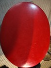 Vintage Ludwig Ringo Red Porto Seat Drum Throne Oval Seat With Extra Seat   Post