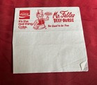 1970s Coca-cola Its The Real Thing  Coke Mr Fables Beef-burgs Michigan Napkin