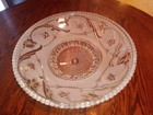 Vintage  Glass Light Shade Ceiling  Frosted And Clear Floral Pattern 16 