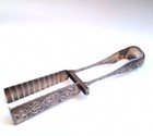 Antique French Sterling Silver Asparagus Server Tongs Hallmarked Early 20th C
