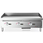 Wilprep 36  Commercial Gas Griddle Manual Flat Top Griddle 90 000 Btu Ng Lpg