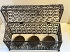 Unique Romantic Metal Pillar Candle Holder Basket With Lid Or Three Candles 
