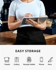 Xeoxarel Server Aprons With 4 Pockets  Standard  1 Pack Waist Apron- Black