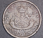 1857 Bank Of Upper Canada One Penny Token