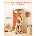 Uimoso 2-section Wooden Kids Coat Locker With Storage And 4 Hooks