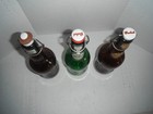 Vintage Lot Of 3 Grolsch Beer Bottles Swing Top Green   Amber Glass Empty 16 O    