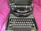 Antique Remington Rand Noiseless Portable Typewriter In Case - Black