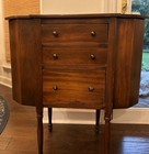 Gorgeous Vintage Martha Washington Mahogany Wood Sewing Cabinet Table