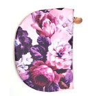 Ipsy Pink Floral Glam Bag Makeup Bag Pouch With Rose Gold Zip Pull 7x5 