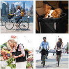 Bike Basket  Folding Small Pet Cat Dog Carrier Front Removable Bicycle Handlebar