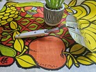 Vintage Mcm Blue   White Atomic Starburst Stainless Steel Slotted Flipper