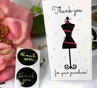 100x Thank You Business Cards Small Business  Fashion  Stickers 50 Sets 100 Pc