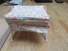 Maileg Nursery Table  not Mouse Size   Miniature  Floral Fabric With Pink Legs