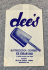  10  Vintage Dee s Ice Cream Bar Crystal Spring Farms Brunswick  Me Wrapper Bag
