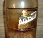 Antique 1800 s Clear Glass Apothecary Pharmacy Medicine Label Under Glass Bottle