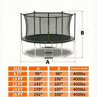 8ft Trampoline With Safety Enclosure Net  Heavy Duty Jumping Mat And Spring C   