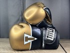 Title Boxing Interrogate 14oz Gloves Black Gold Aerovent Infused Foam