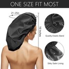 Extra Large Shower Cap  Double-layer Waterproof Reusable  Xl Satin Lining Sho   