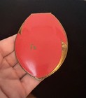 Vintage Elgin American Elgina Red Guilloche Enamel Art Deco Makeup Compact Case