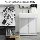 24  Bathroom Vanity Cabinet With Door Sink Bowl Cabinet Bath Organizer New