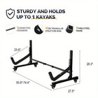 Motoos Iron Belt Universal Wheel Single Wall Kayak Bracket Gray