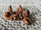 Antique Japanese Boxwood Netsuke Of Mermaid Hand Carved-signed Lot Of 8 Nice