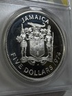 1974 Jamaica  5 Large Silver Proof Coin Graded Pr 67 Dcam By Anacs