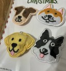 My Little Christmas Dog Ornaments Felt Plush  Set Of 4 New