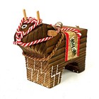 Japanese Kokeshi Doll Vtg Zodiac Symbol Cow Ox  Lucky Animal Cryptomeria Wooden