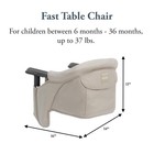 Inglesina Fast Table Chair Cream Portable Baby High Chair 37lb Travel