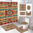 Navajo Southwestern 4-piece Bathroom Set With Tribal Aztec Design