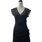 Betsy   Adam Women s Black Lace Evening Gown Size 4 Formal Sleeveless Party