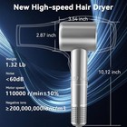 New - High Speed Hair Dryer Professional Ionic Blow Dryer With Nozzle   Diffuser