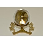 Crystal Ball With Brass Stand  Glass Gazing Ball W Tripod Dragon Stand 