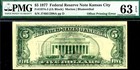 Hgr   error   1977  5 Fr 1974-j  front Print 100  On Back  Pmg Choice Unc 63epq
