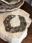 Vintage Brass Tone Open Work Six Pannel Bracelet 8   20g