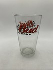 Bud Racing Beer Pint Glass Budweiser Nascar Nhra Mancave Bar