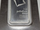 1 Oz Palladium Bar - Valcambi- 999 5 Fine