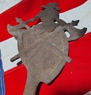 Antique Cast Iron Grave Marker Knights Of Pythias Memorial Fraternal Cemetery 