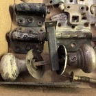 Lot Of Antique   Vintage Miscellaneous Old Hardware Hinges Hasps Door Knob  Etc 