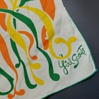 Vintage 1970s Girl Scouts Of America Leader Scarf Abstract Orange Green White