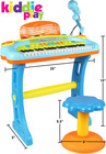Kids Piano Keyboard With Microphone And Stool     37 Key Electronic Musical Toy Wi