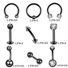 84pcs Professional Body Piercing Tool Ear Nose Navel Nipple Stud Ring Needle Set